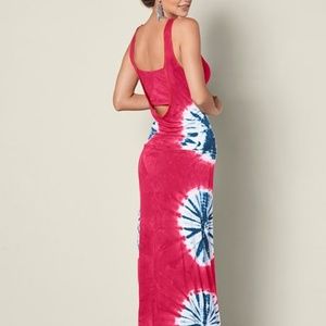 venus tie dye maxi dress